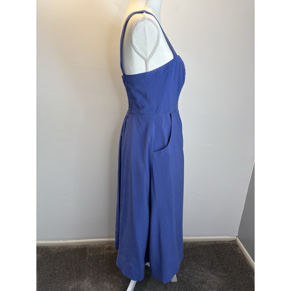Anthropologie Purple Button-Front Midi Dress - Picture 2 of 10